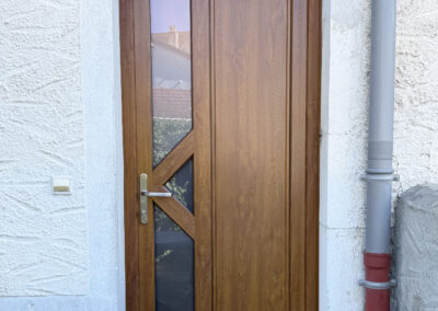 Porte Cannelle 5, PVC chêne doré